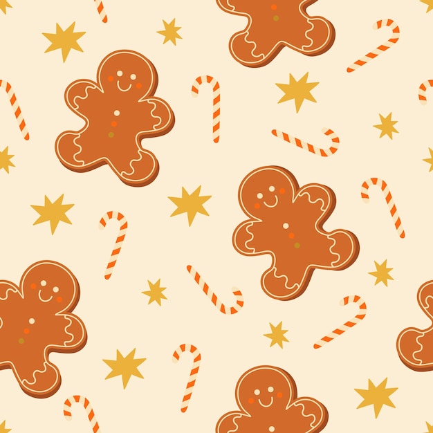 Retro Christmas seamless pattern.