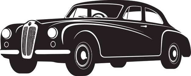 Retro Classics Black Car Icon Vintage Charm Logo Icon Design