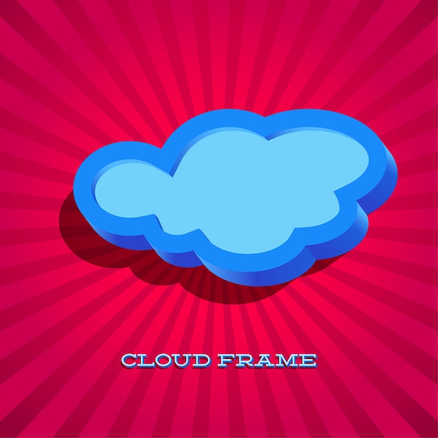 Retro cloud frame