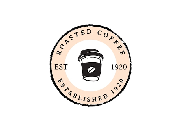 Retro coffee logo template design