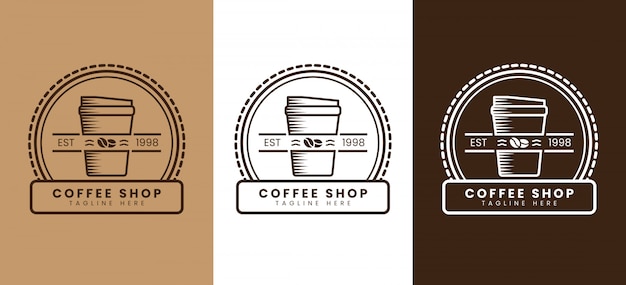 Retro Coffee shop logo template