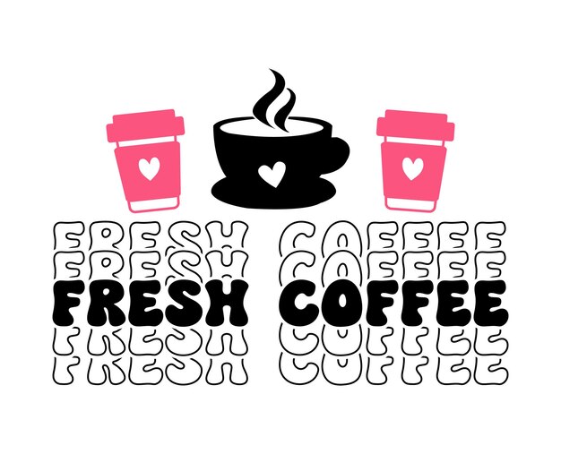 Vector retro coffee svg design file