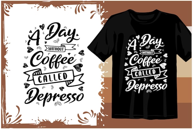 Vector retro coffee t-shirt design. wavy coffee svg. typography coffee design vector graphics