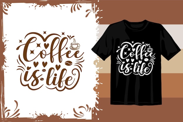 Vector retro coffee t shirt design. wavy coffee svg. typography coffee design vector graphics