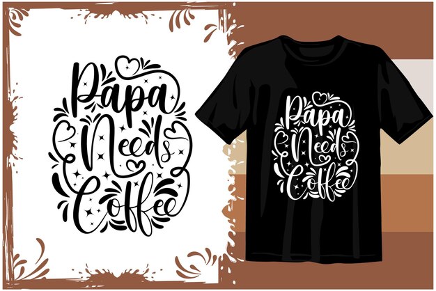 Vector retro coffee t shirt design. wavy coffee svg. typography coffee design vector graphics