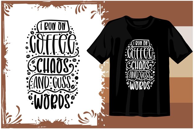 Vector retro coffee t shirt design. wavy coffee svg. typography coffee design vector graphics