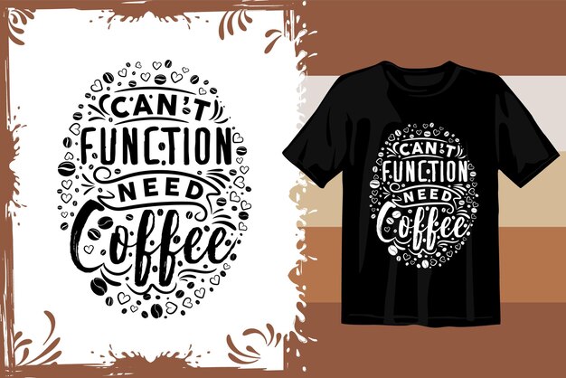 Vector retro coffee t shirt design. wavy coffee svg. typography coffee design vector graphics