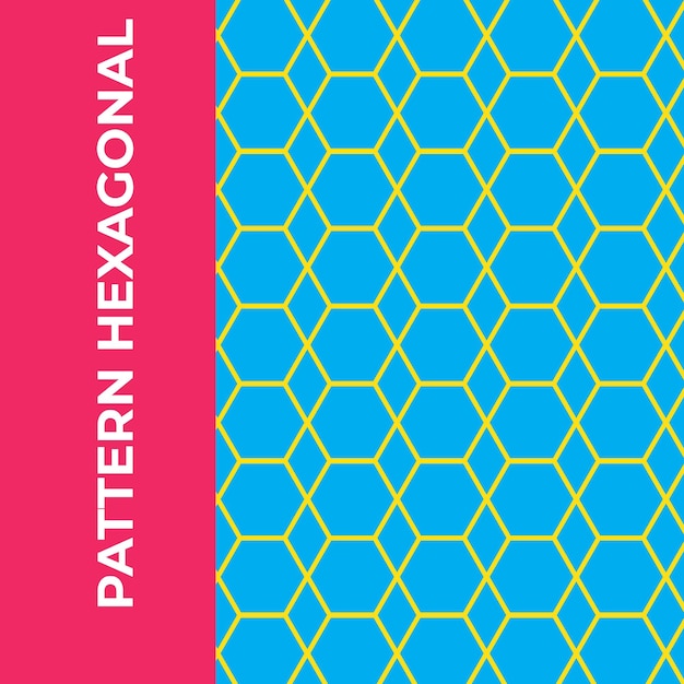 Retro colorful background geometric hexagon shape vector