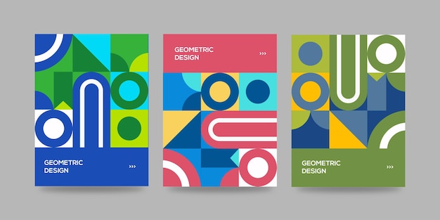 retro cover set geometric