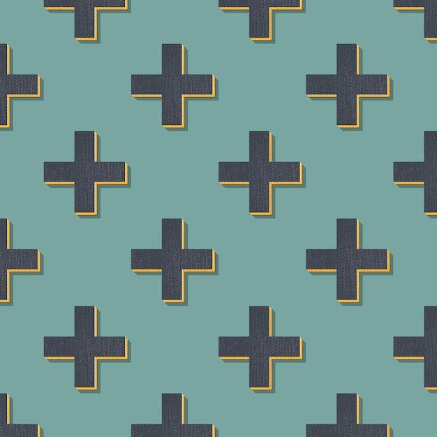 Retro crosses pattern. Abstract geometric background in 80s, 90s style image. Geometrical simple illustration