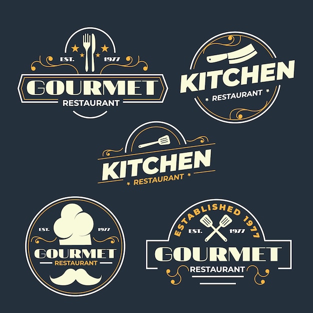 Retro design for restaurant logo