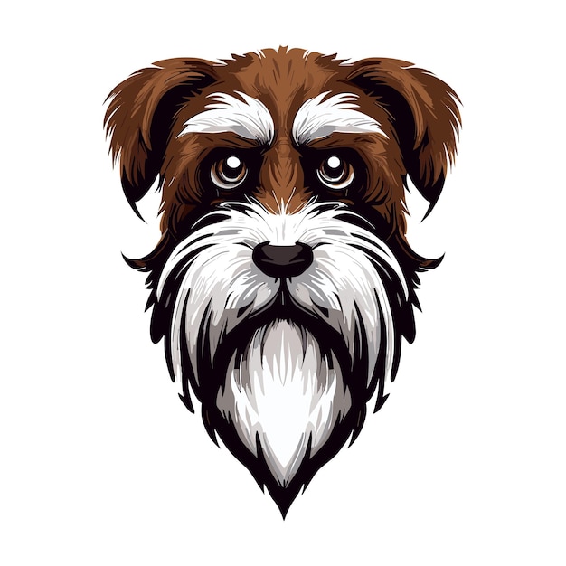 Retro Dog Beard Logo Vintage Logo Design