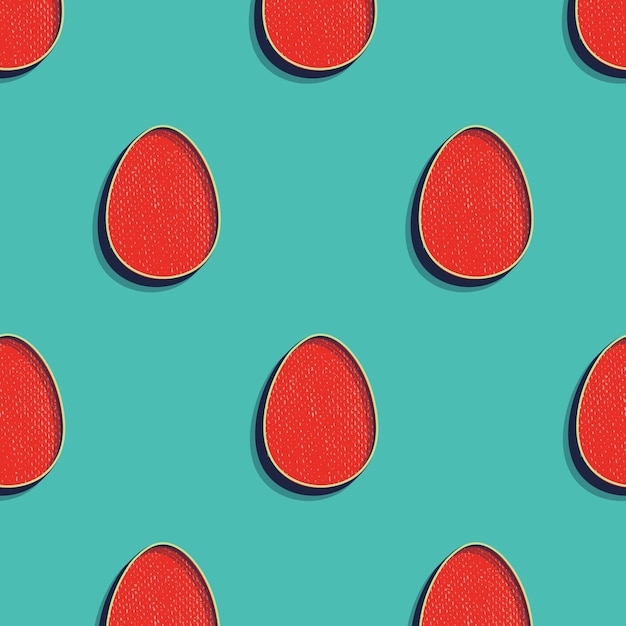 Retro easter egg pattern illustration for holiday background. Creative and vintage style image