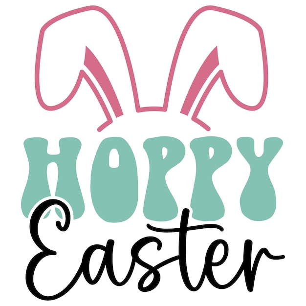 Retro Easter SVG Design Template