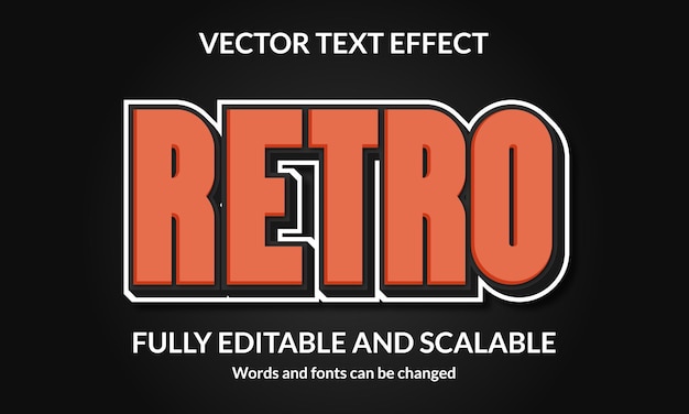 Retro Editable 3D text style effect