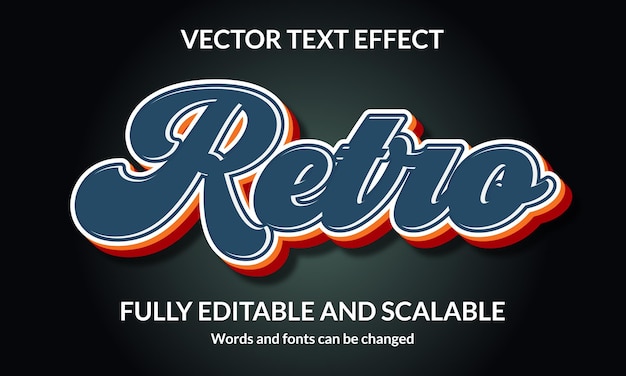 Retro Editable 3D text style effect