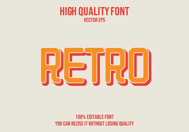 Retro Editable Text Effect