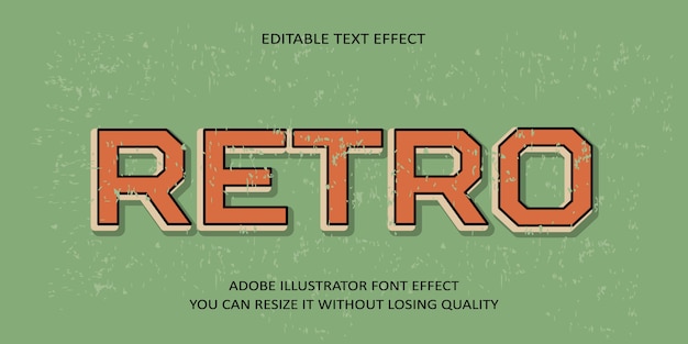 Retro Editable text Effect