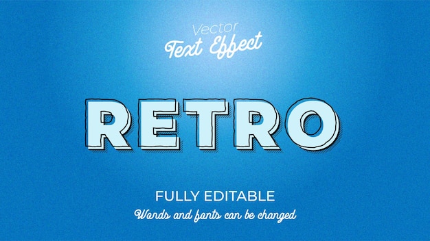 Retro editable text effect