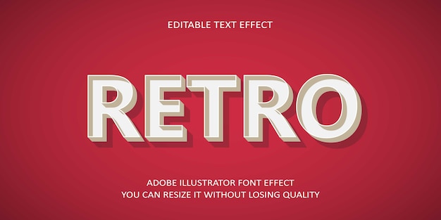 Retro Editable Vector Text Effect Font