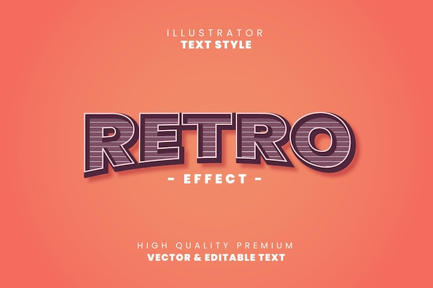 Retro Effect editable text