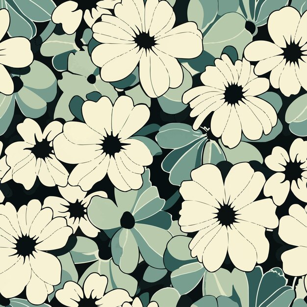 retro floral pattern wallpaper flower design