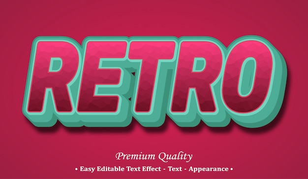 Retro  font style effect