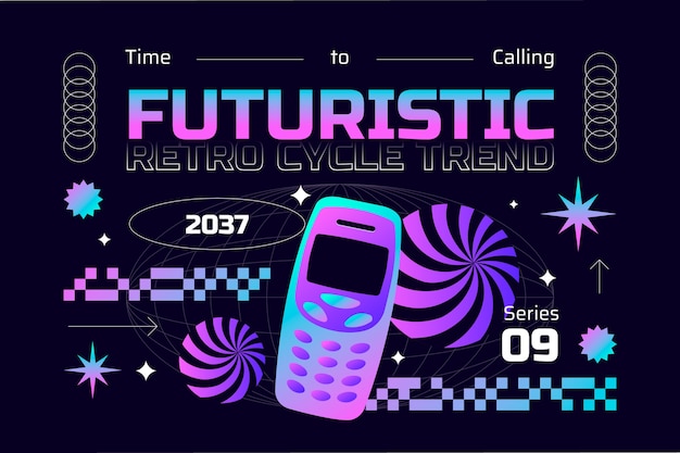 Retro futuristic background