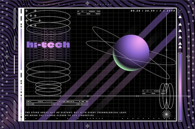 Retro futuristic background