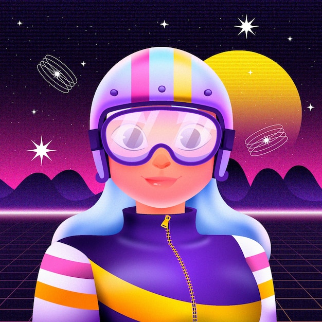 Retro futuristic illustration