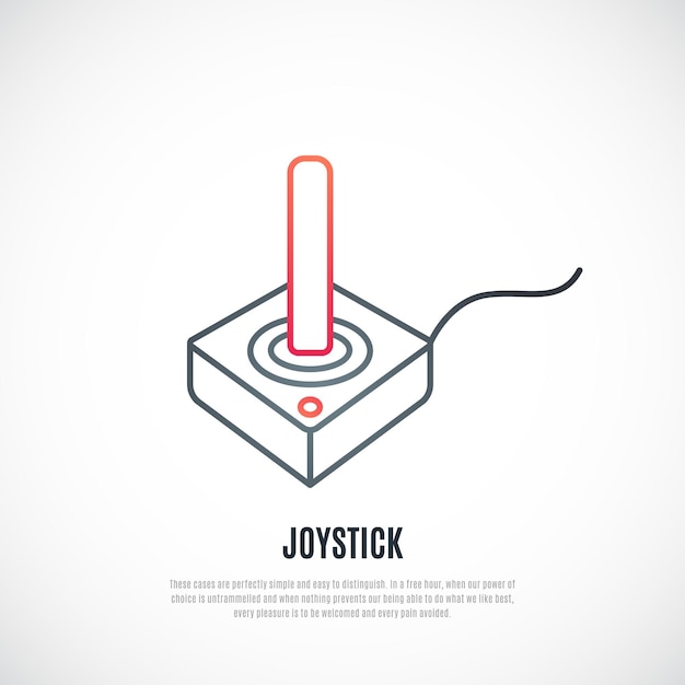 Retro game joystick icon