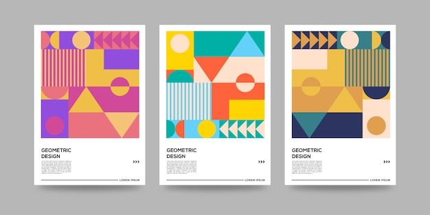 retro geometric cover abstract