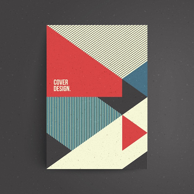 Retro geometric cover design. Swiss modernism.