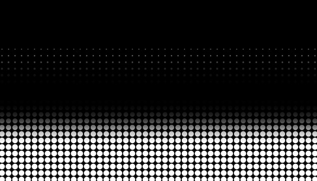 Retro halftone gradient from dots Monochrome white and black halftone background with circles Vector illustration