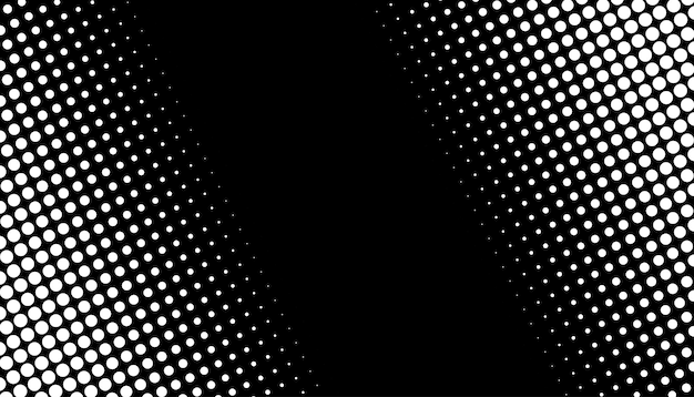 Retro halftone gradient from dots Monochrome white and black halftone background with circles Vector illustration