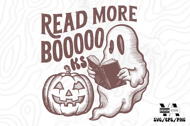 Vector retro halloween funny ghost tshirt design for spooky season