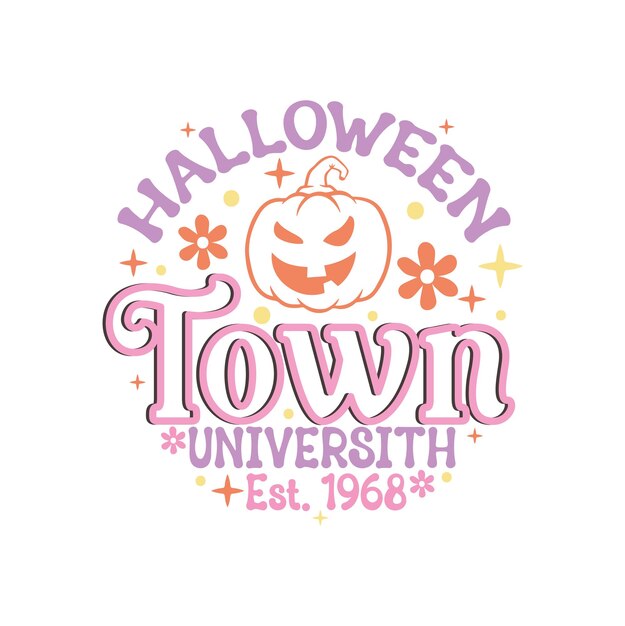 Vector retro halloween svg design