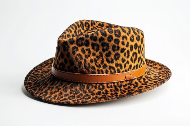 retro hat isolated on white tiger print hat Leopard pattern hat Leopard pattern hat isolated on whit