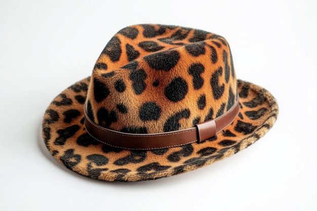 retro hat isolated on white tiger print hat Leopard pattern hat Leopard pattern hat isolated on whit