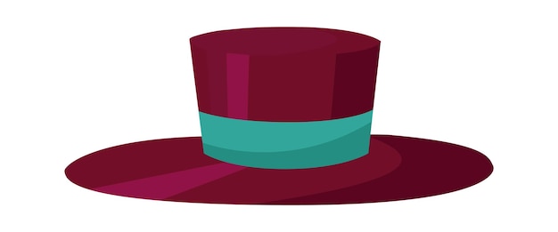 Retro hat with ribbon Vector illustration