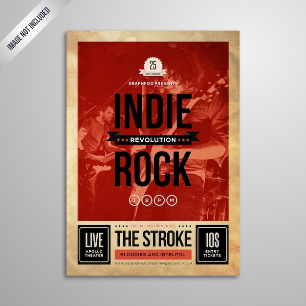 Retro Indie Rock Music Festival Poster