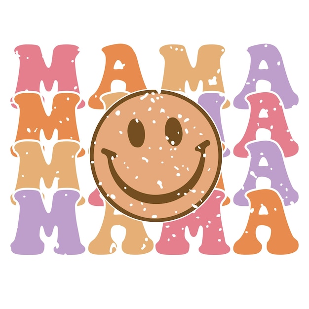 Vector retro mama design