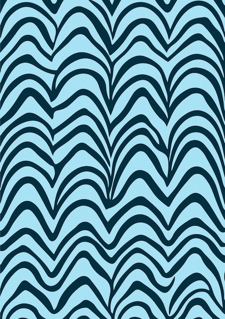 Retro Modern Minimalist Zigzag Print