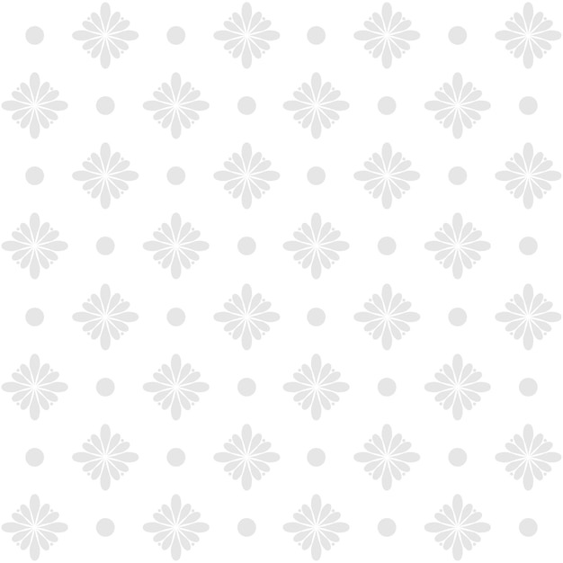 Retro monochrome background with flowers seamless floral patter