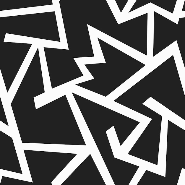 Retro monochrome geometric seamless pattern