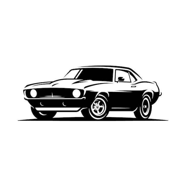 Retro muscle car emblem.