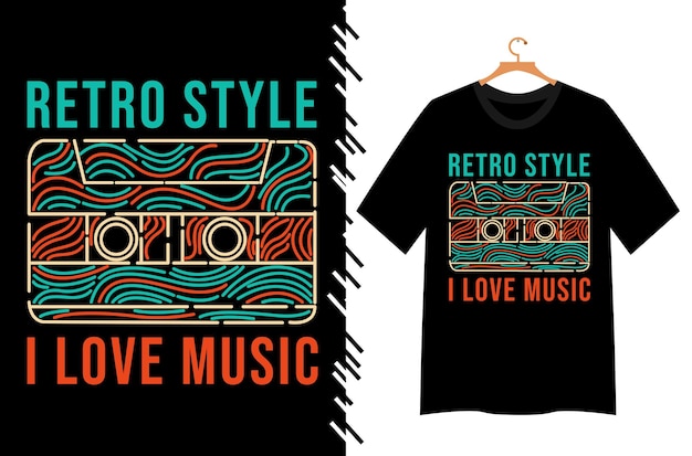 Retro musict shirt design