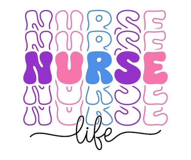 Vector retro nurse svg design and nurse svg file