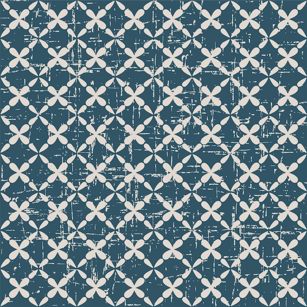 retro pattern with cross water drop geometry