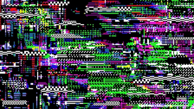 Retro pixel glitch background of color TV screen